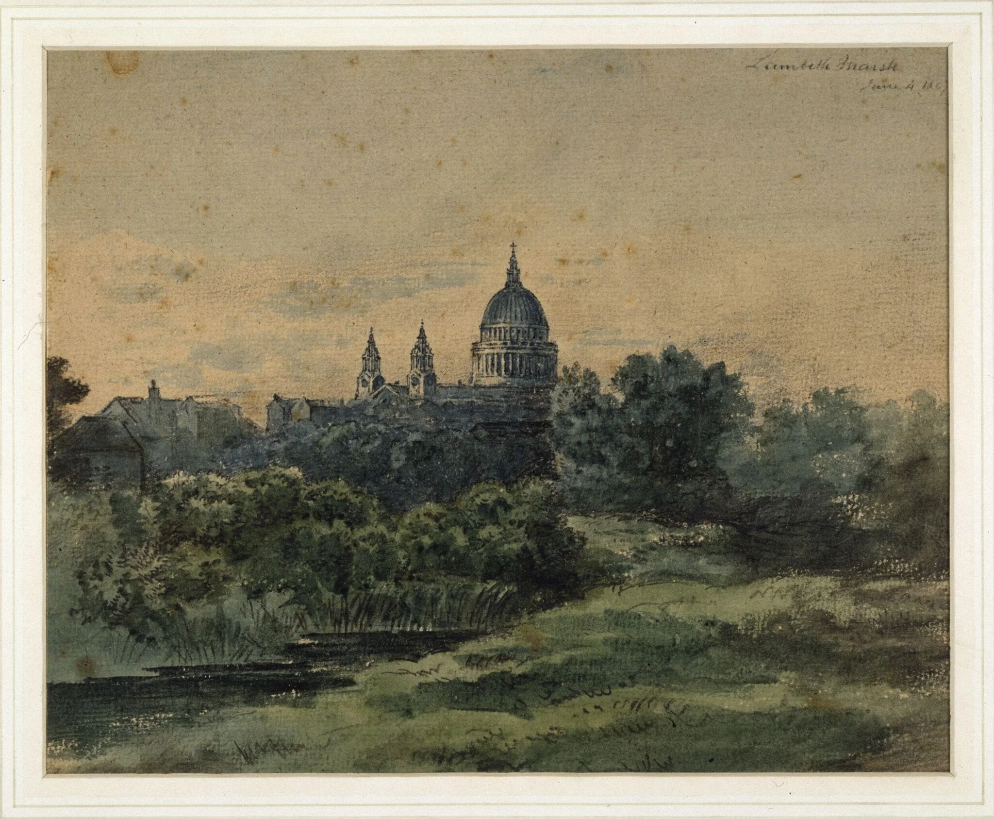 St. Paul's Cathedral from Lambeth Marsh, detail