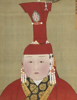 元代后半身像册-武宗皇帝后