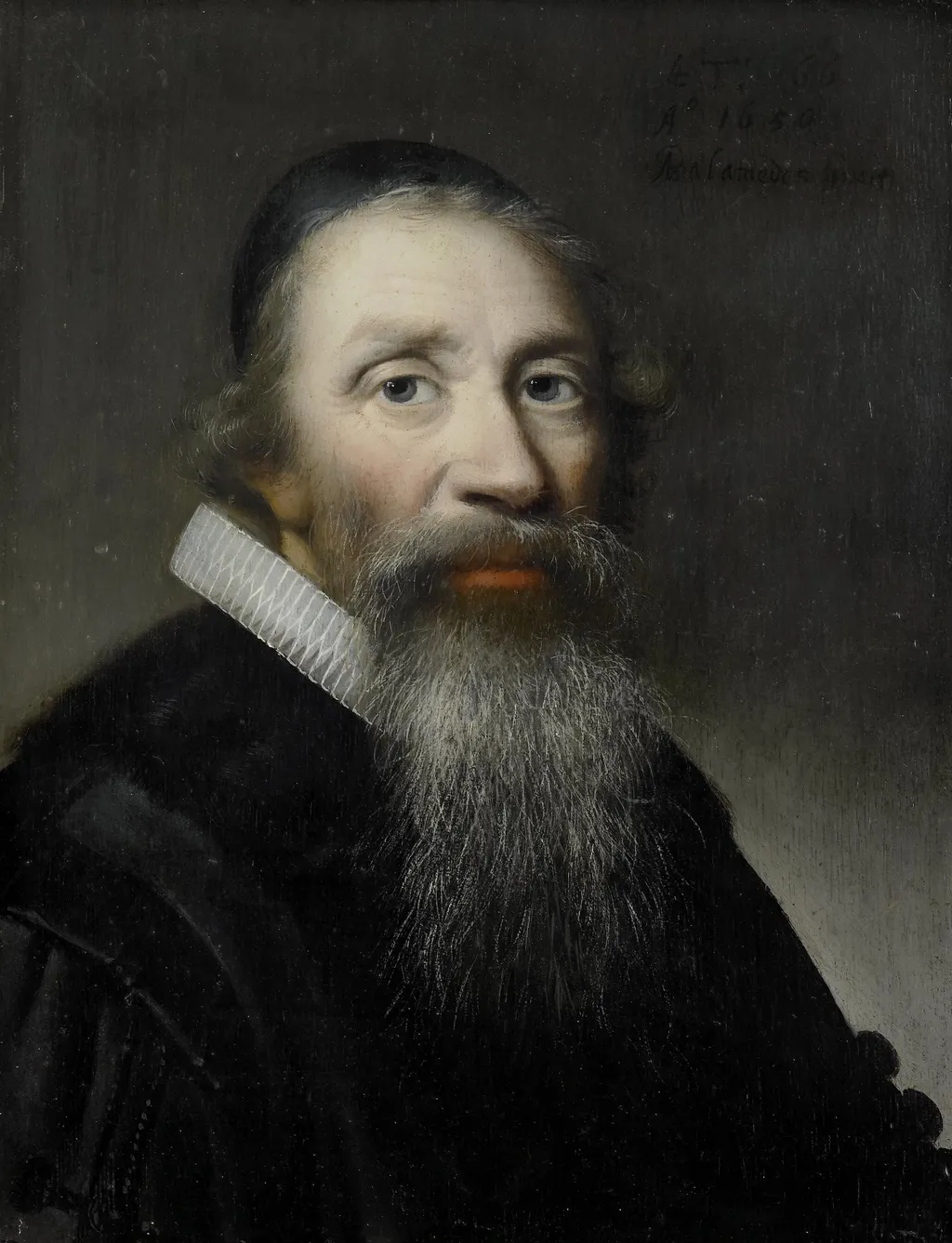 Portrait of a man, probably a clergyman, by Anthonie Palamedesz, oil, 1650