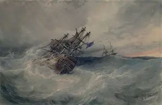 A Storm at Sea, by Théodore Gudin, 1827
