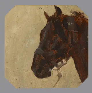 Study of the Horse's Head, by Maksymilian Gierymski, unspecified, 1871
