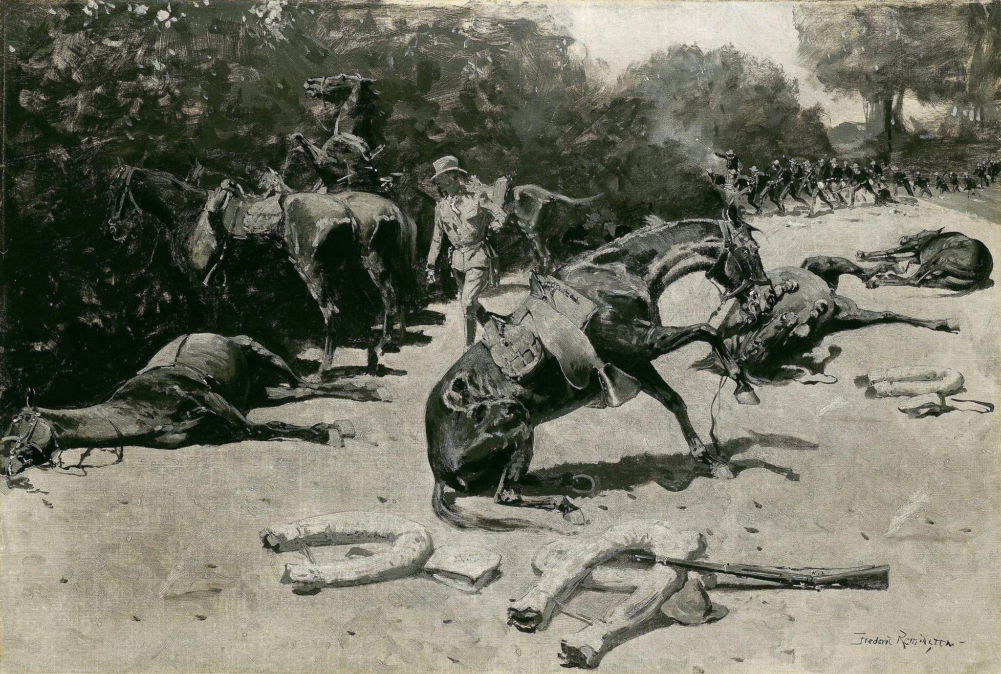 How the Horses Died for Their Country at Santiago, detail