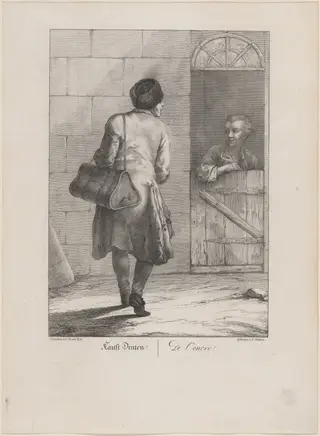 Kauft Tinter (Ink Seller), by Carl Schütz, ink, 1775
