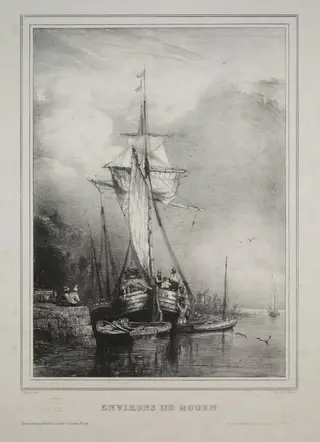 Six Marines:  Environs of Rouen, France, by Paul Huet, 1832