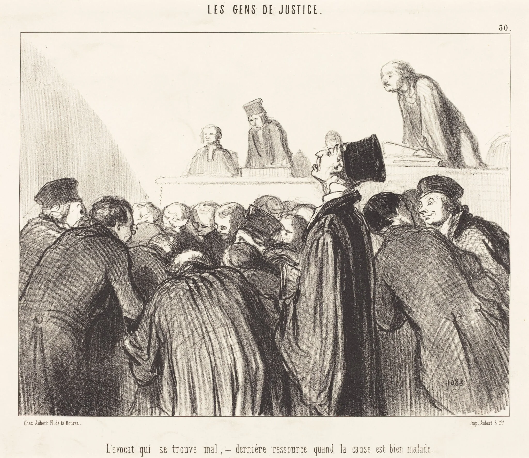L'Avocat que se trouve mal, detail