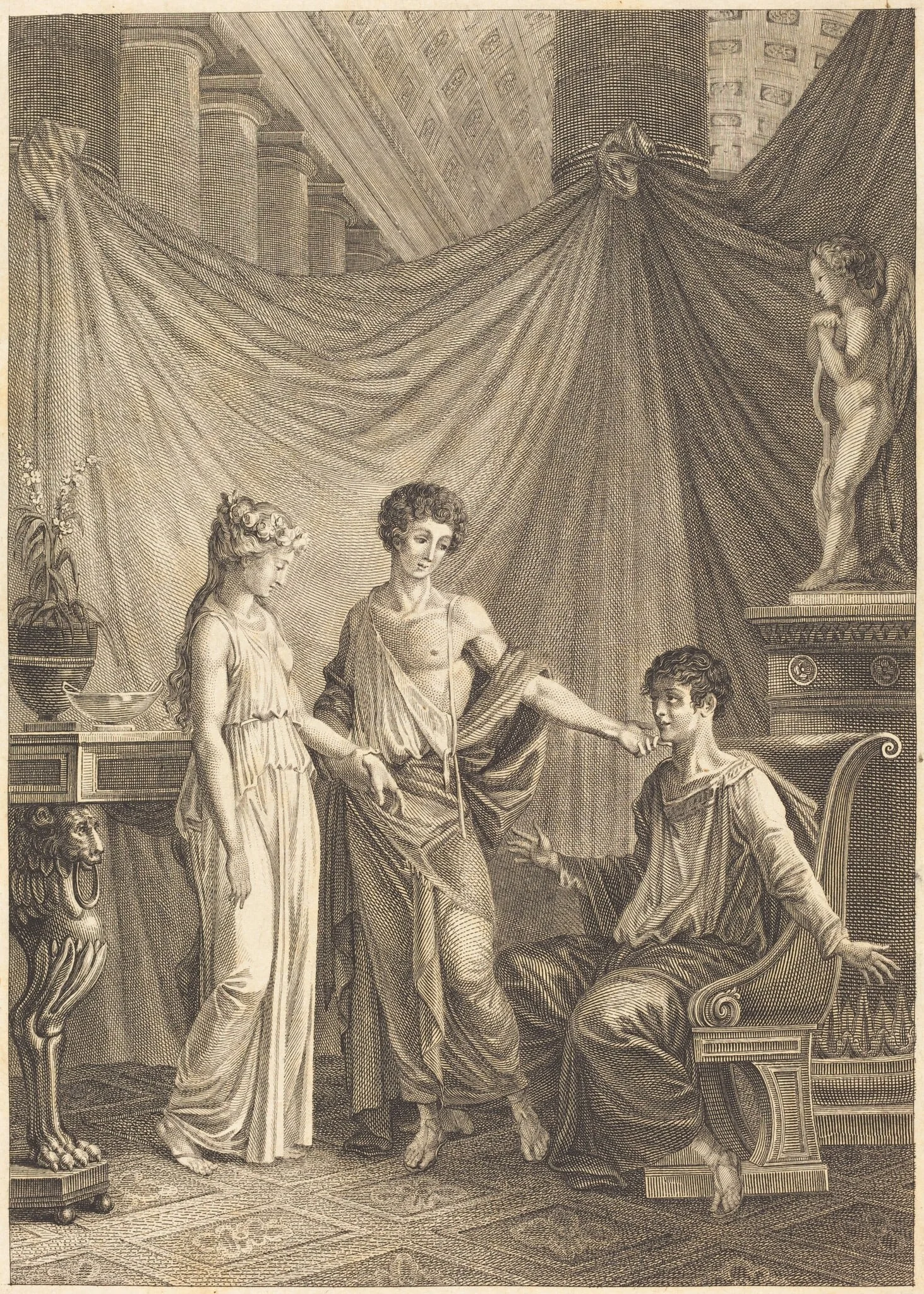 Les deux amis, detail
