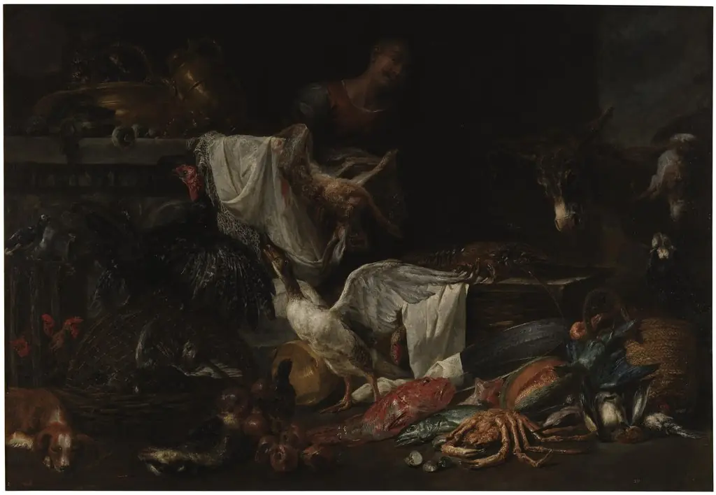 A Larder, by Pieter Boel, oil, 1601
