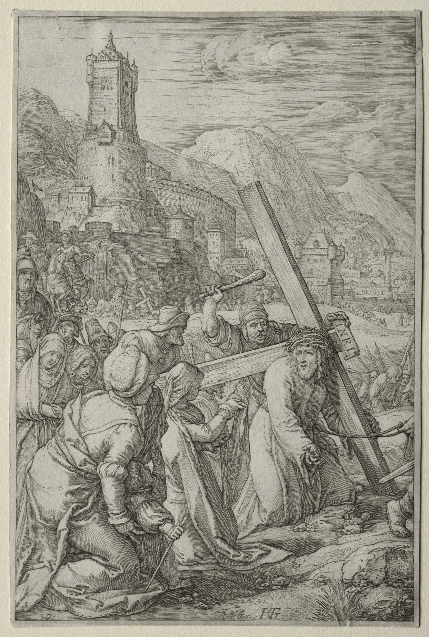 The Passion: Christ Carrying the Cross, detail