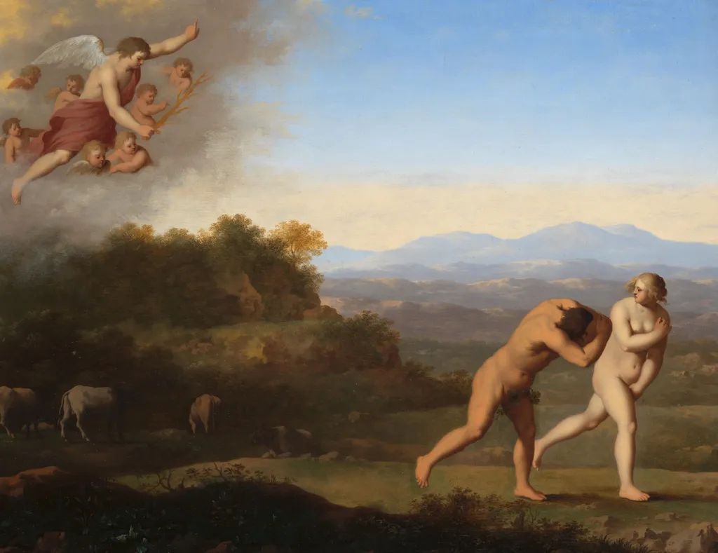 De verdrijving uit het paradijs, by Cornelius van Poelenburgh, unspecified, 1646
