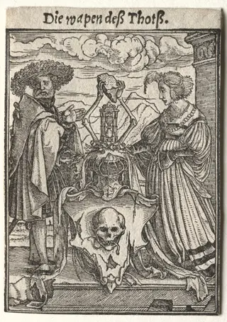 Dance of Death:  The Coat of Arms of Death, by Hans Holbein the Younger, 1526