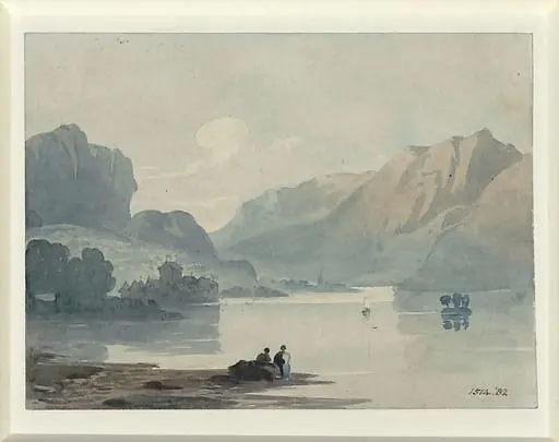 Castle of Chillon, on the Lake Geneva, by John Varley, watercolor, 1800