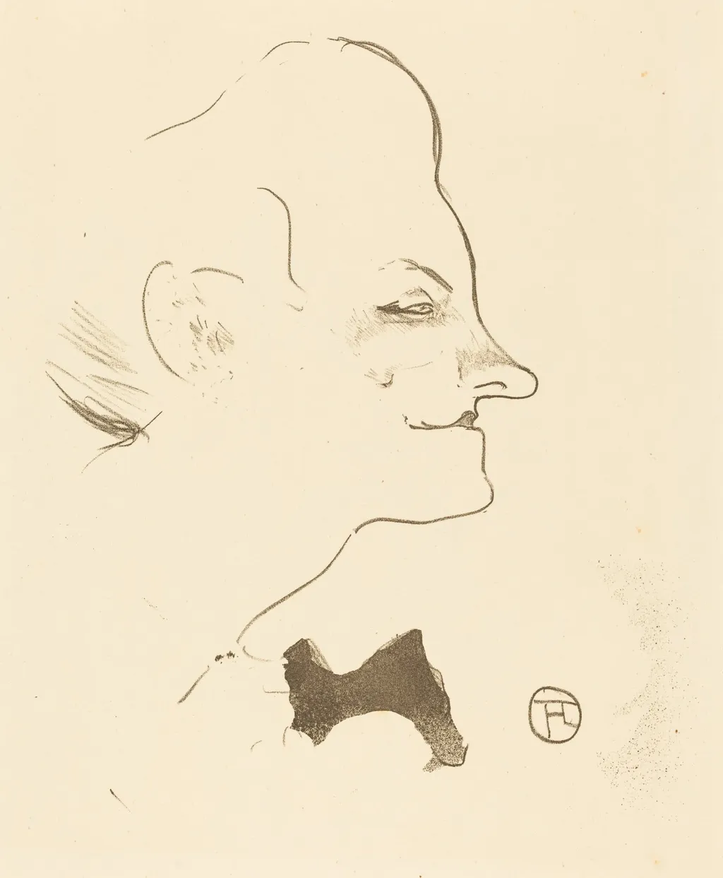Yvette Guilbert, by Henri de Toulouse-Lautrec, ink, 1893