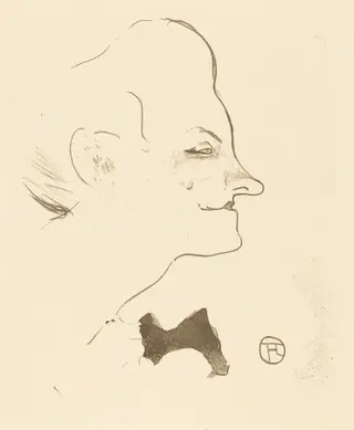Yvette Guilbert, by Henri de Toulouse-Lautrec, ink, 1893