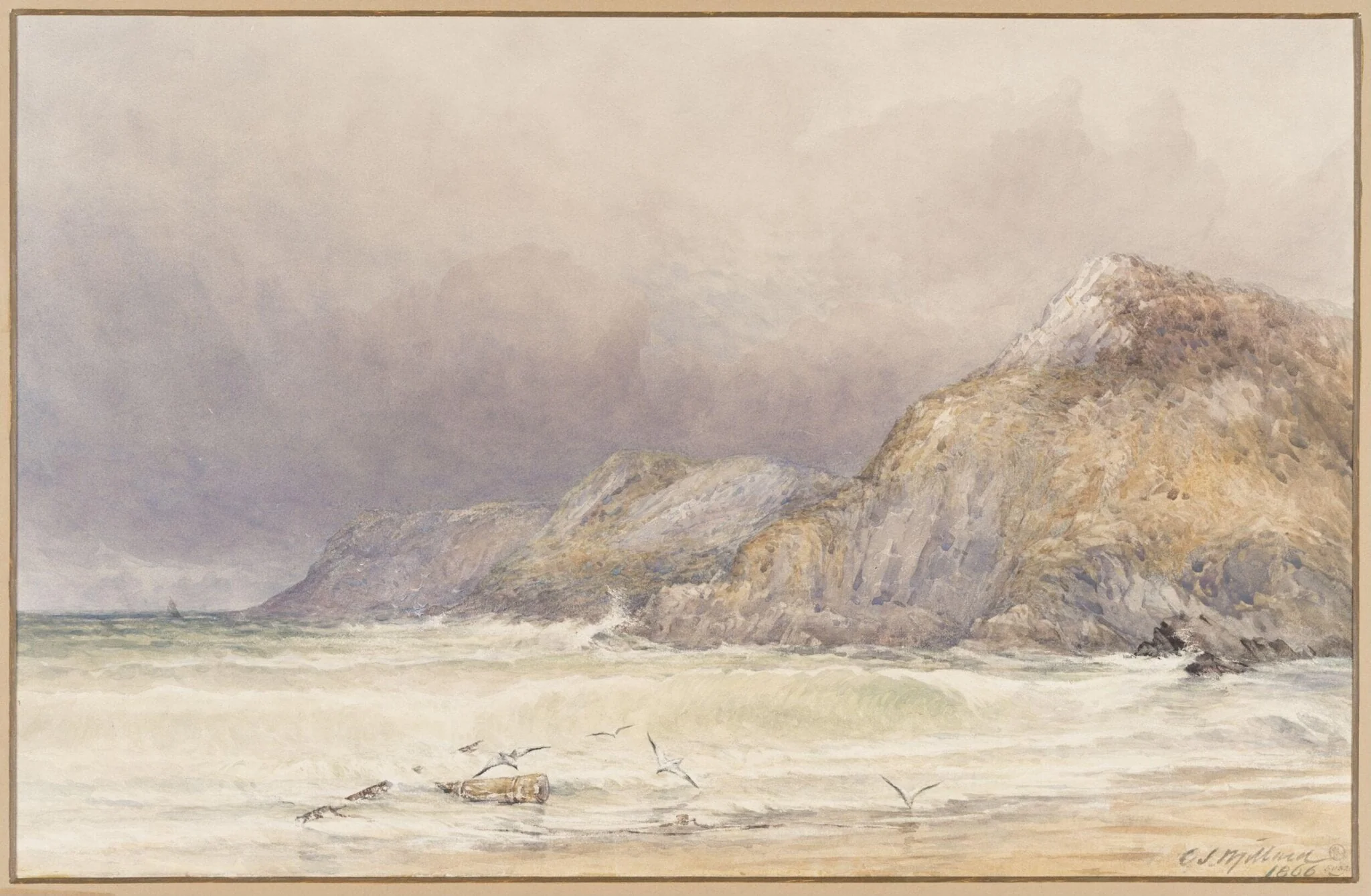 View on the Welsh Coast, detail