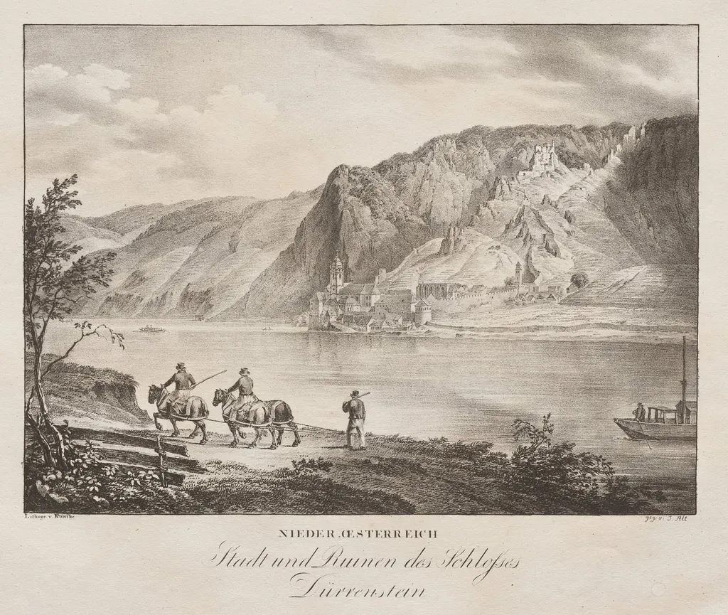 Nieder-oesterreich, Stadt und Ruinen des Schlosses, by Jakob Alt, 1839
