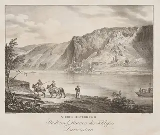 Nieder-oesterreich, Stadt und Ruinen des Schlosses, by Jakob Alt, 1839