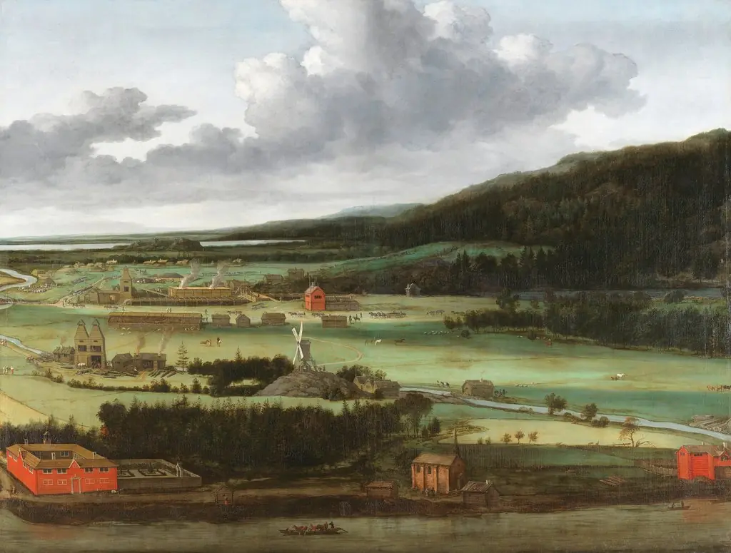 Hendrik Trip’s Cannon Foundry in Julitabruk, Sweden, by Allart van Everdingen, oil, 1662