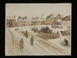 Cross Hayes, Malmesbury, by Puller, watercolor