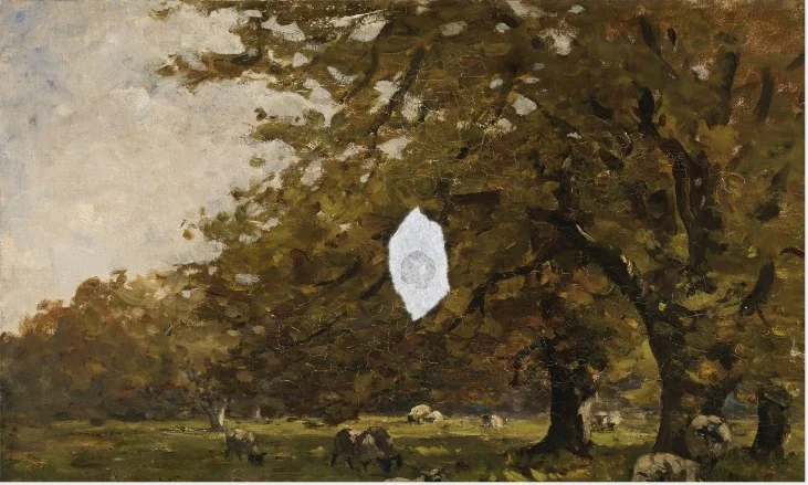 Sheep and Goats under Trees, detail