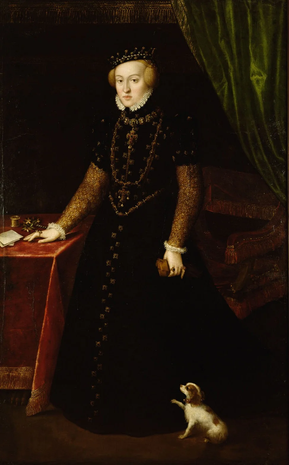 Erzherzogin Eleonore (1534-1594), Herzogin von Mantua in ganzer Figur, detail