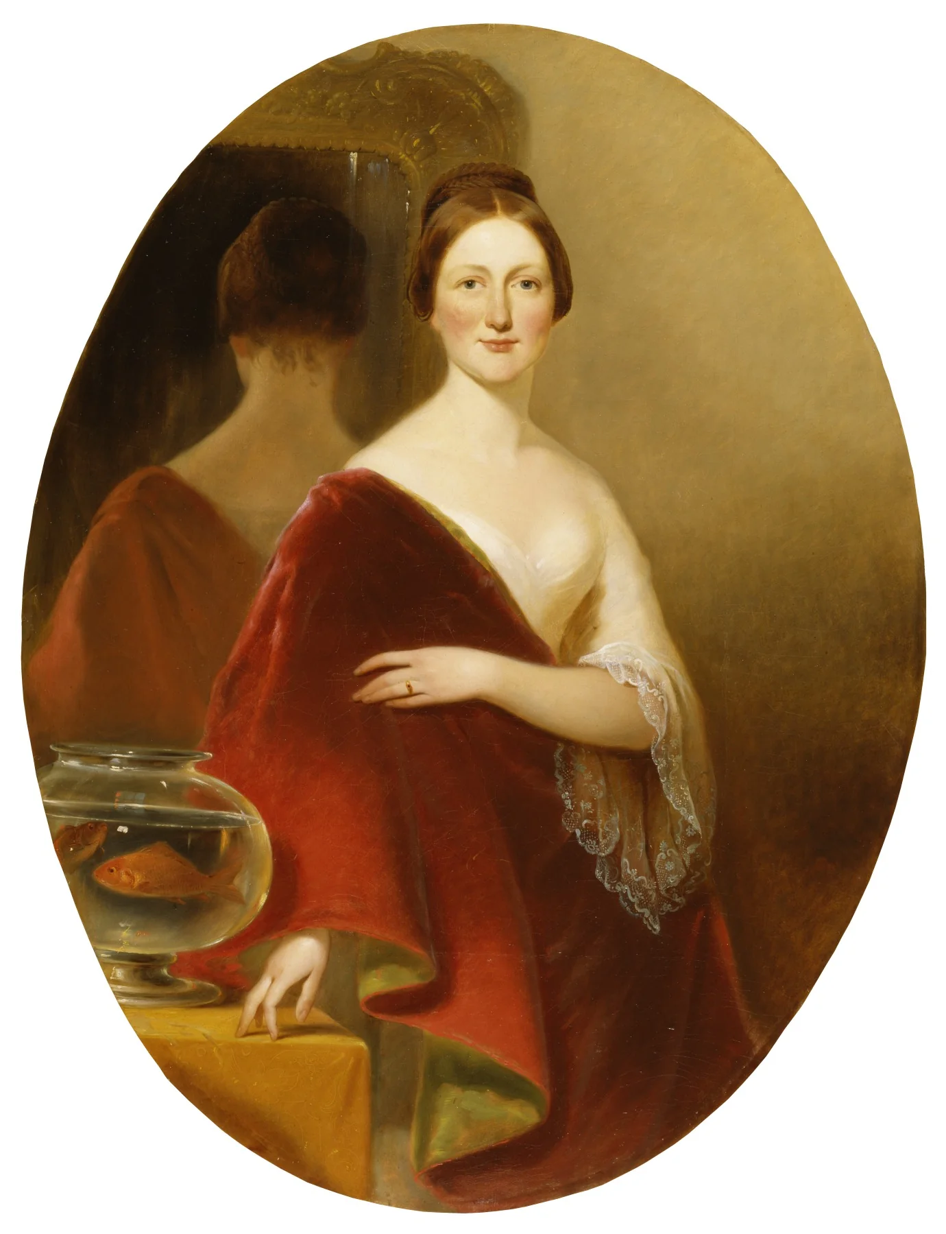Portrait of Mrs. Decatur Howard Miller (Eliza Credilla Hare), detail