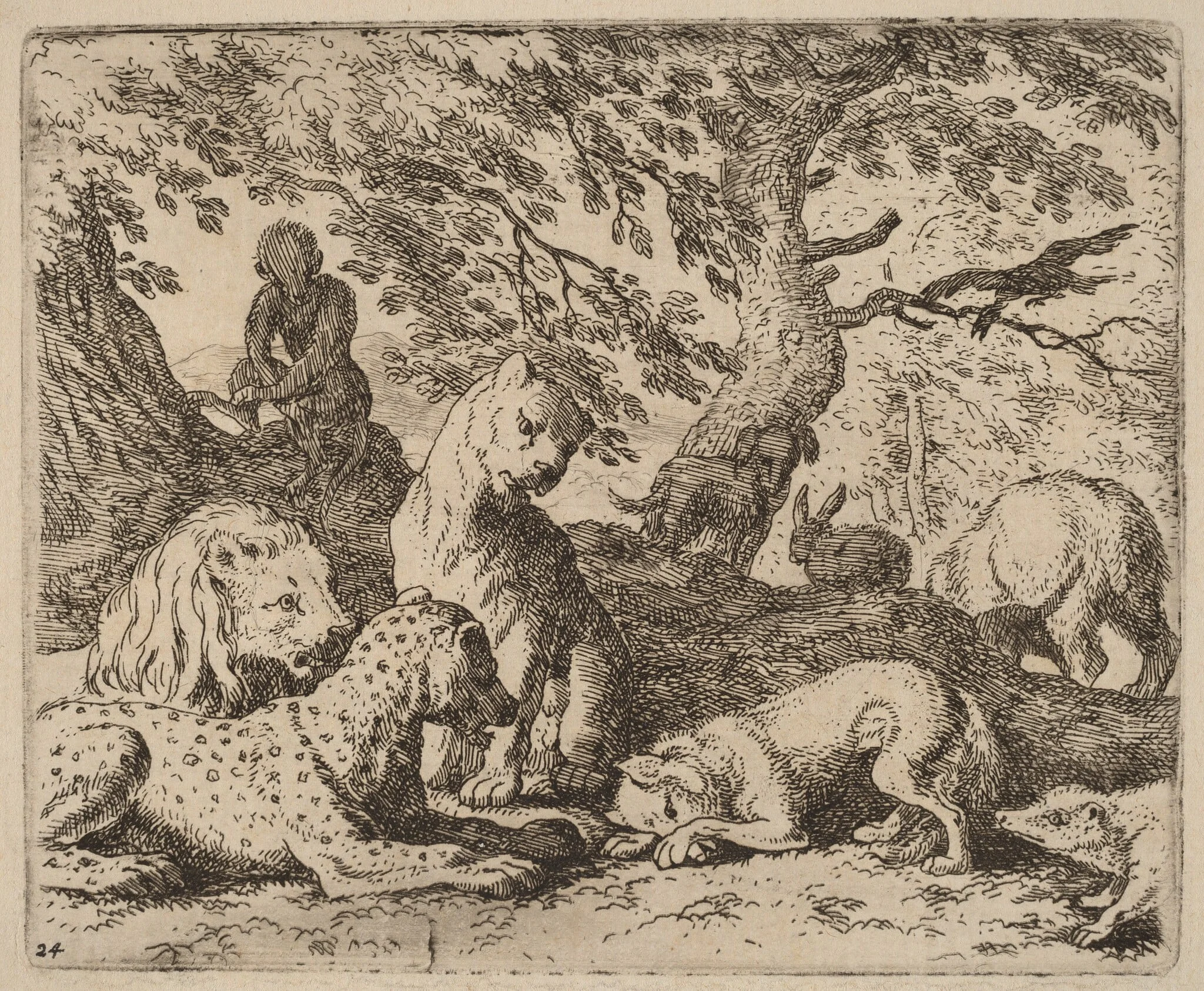 Reynard Winds His Tale and Wrongs His Father, detail