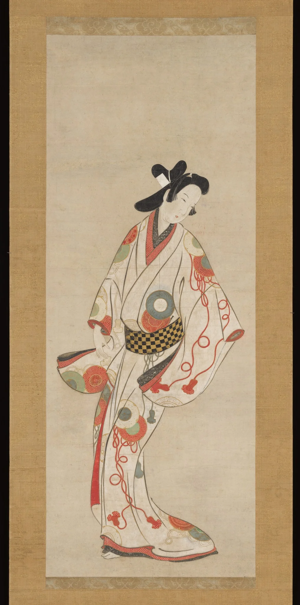 Elegantly Garbed Male Youth, detail