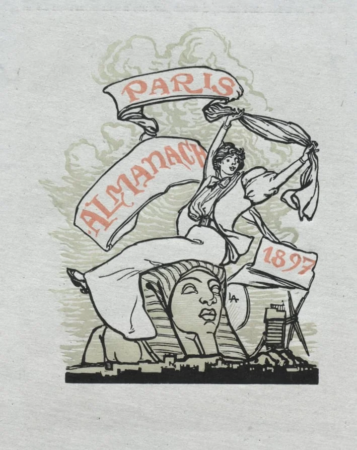 Paris Almanac, 1897: Back Cover, detail