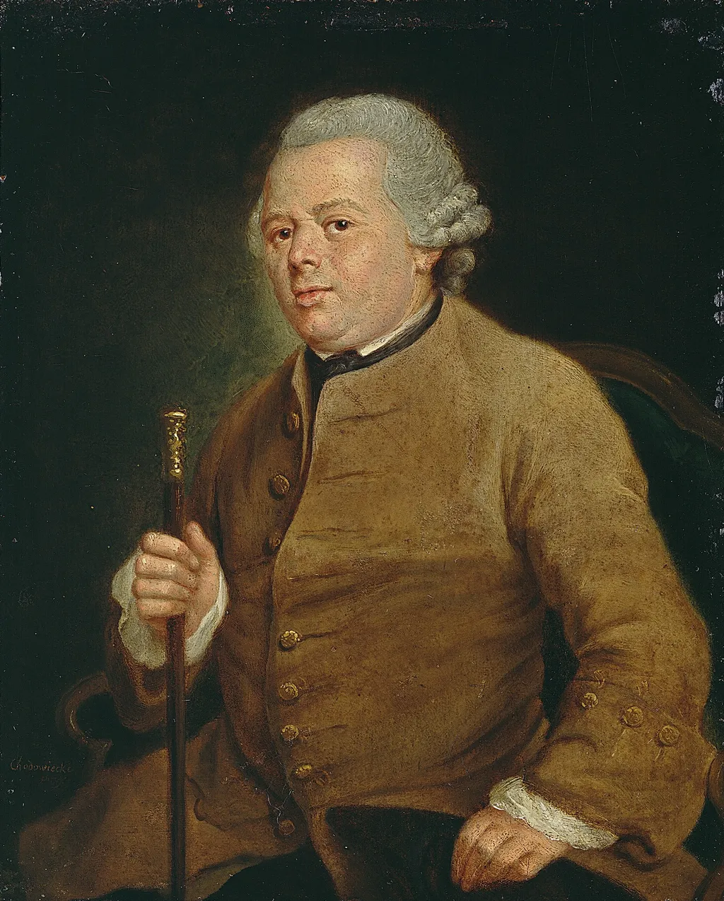 Portrait of the Merchant Marcus Levin (died 1790), by Daniel Nikolaus Chodowiecki, paint, 1794
