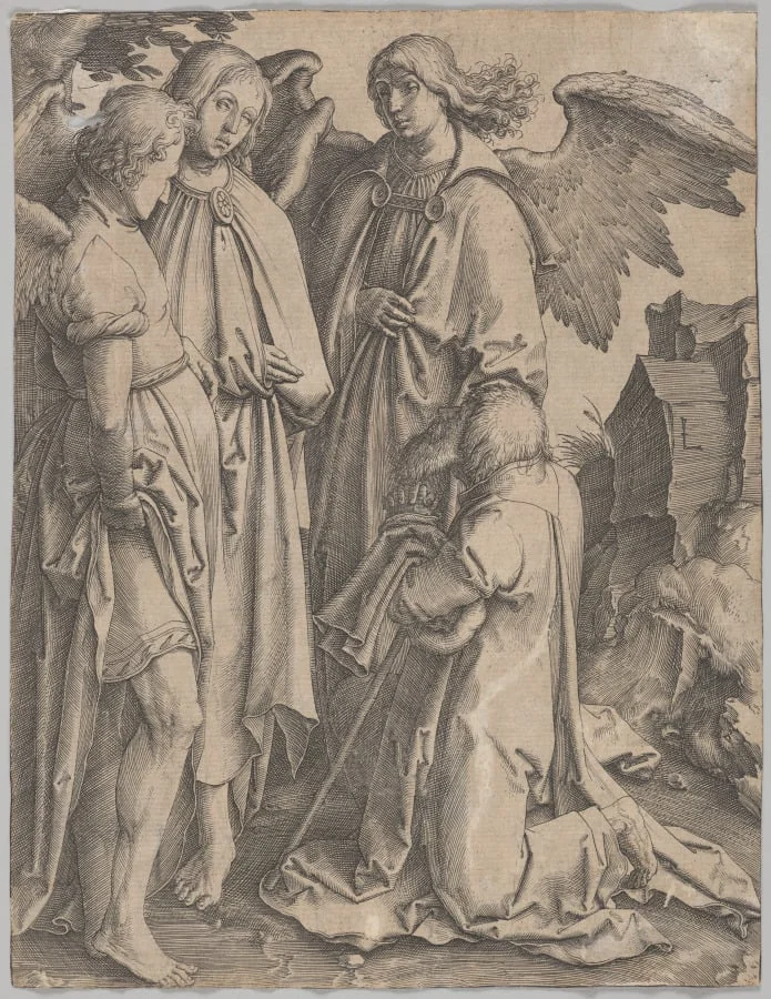 Abraham and the Angels, detail