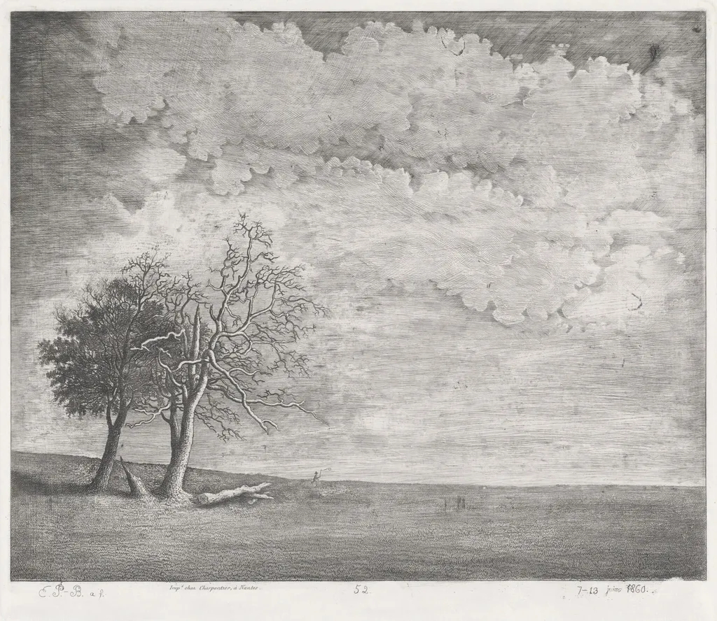 A Heath, by Emmanuel Phélippes-Beaulieu, ink, 1860
