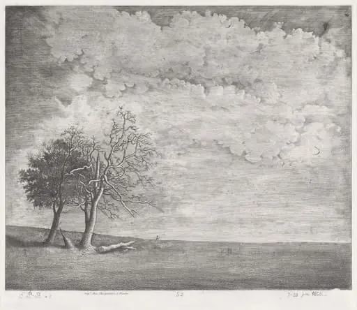 A Heath, by Emmanuel Phélippes-Beaulieu, ink, 1860