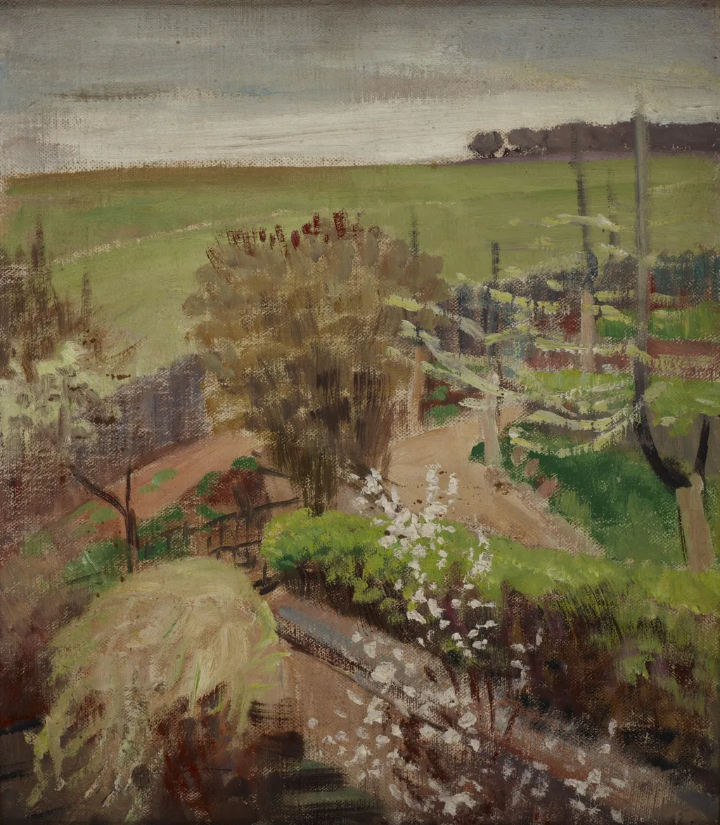 Spring Landscape from the Countryside, by Jacek Malczewski, oil, 1900