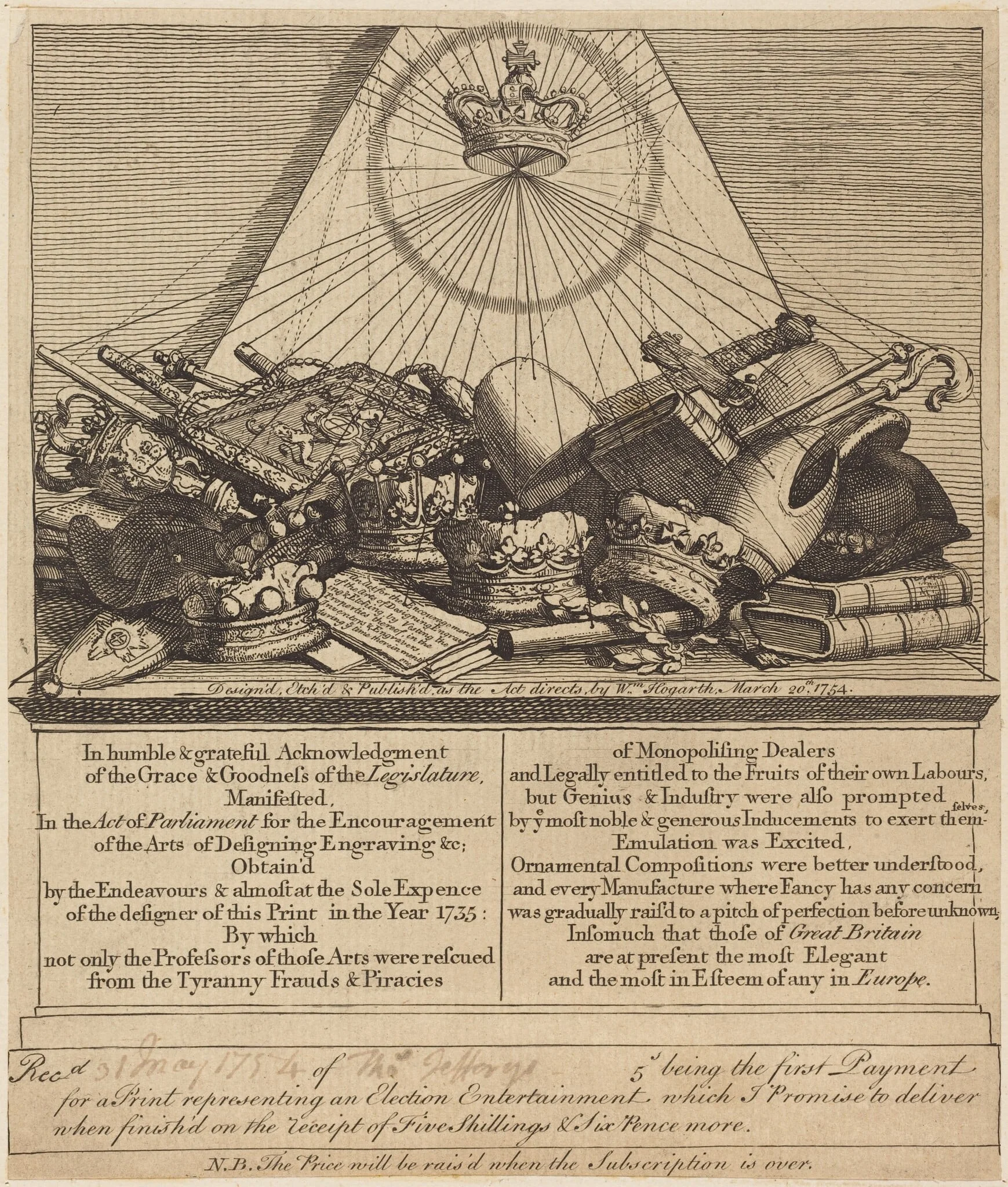 Crowns, Mitres, Maces, Etc., detail
