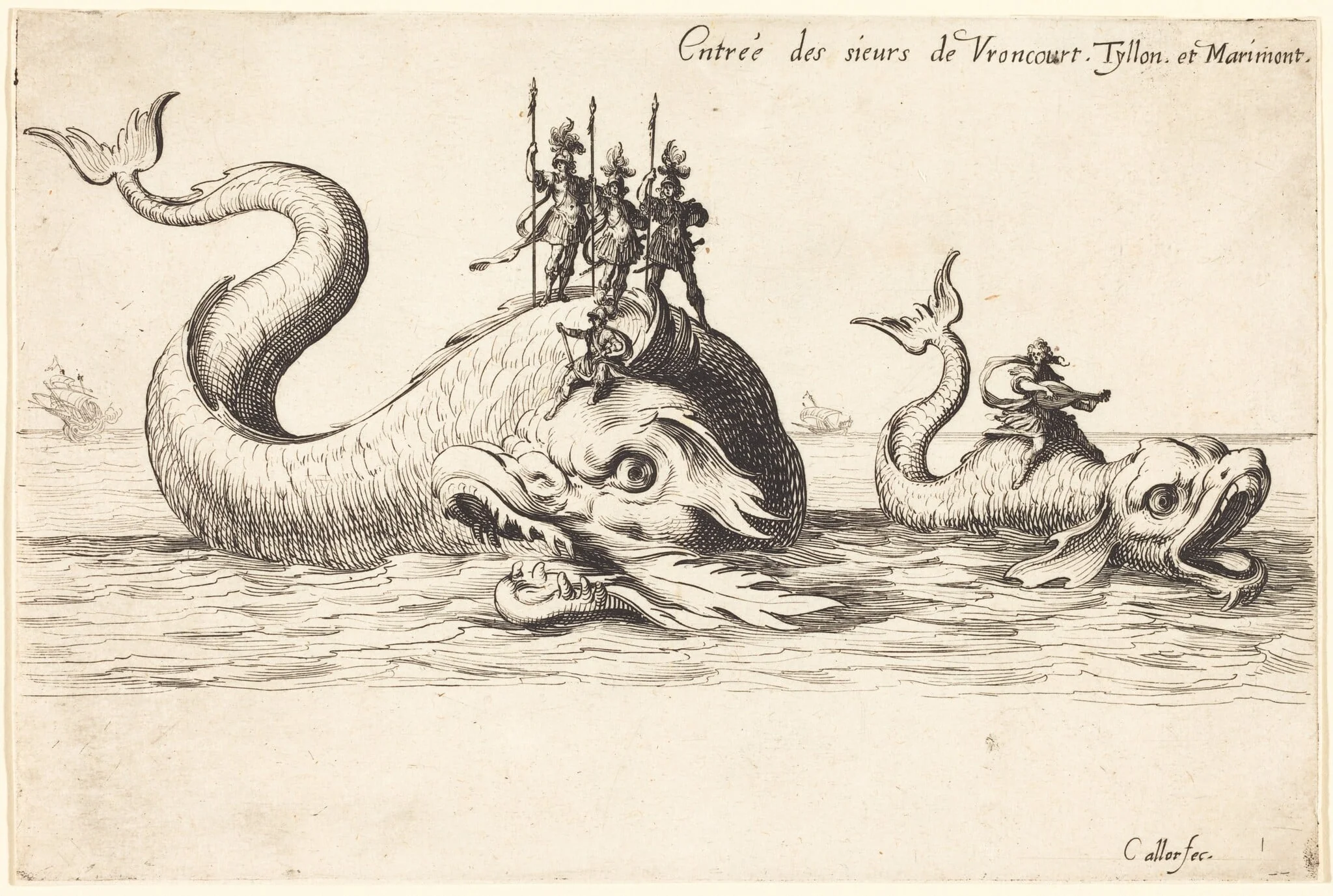 Entry of Mm. de Vroncourt, Tyllon, and Marimont, detail