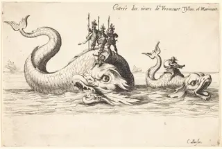 Entry of Mm. de Vroncourt, Tyllon, and Marimont, by Jacques Callot, ink, 1627