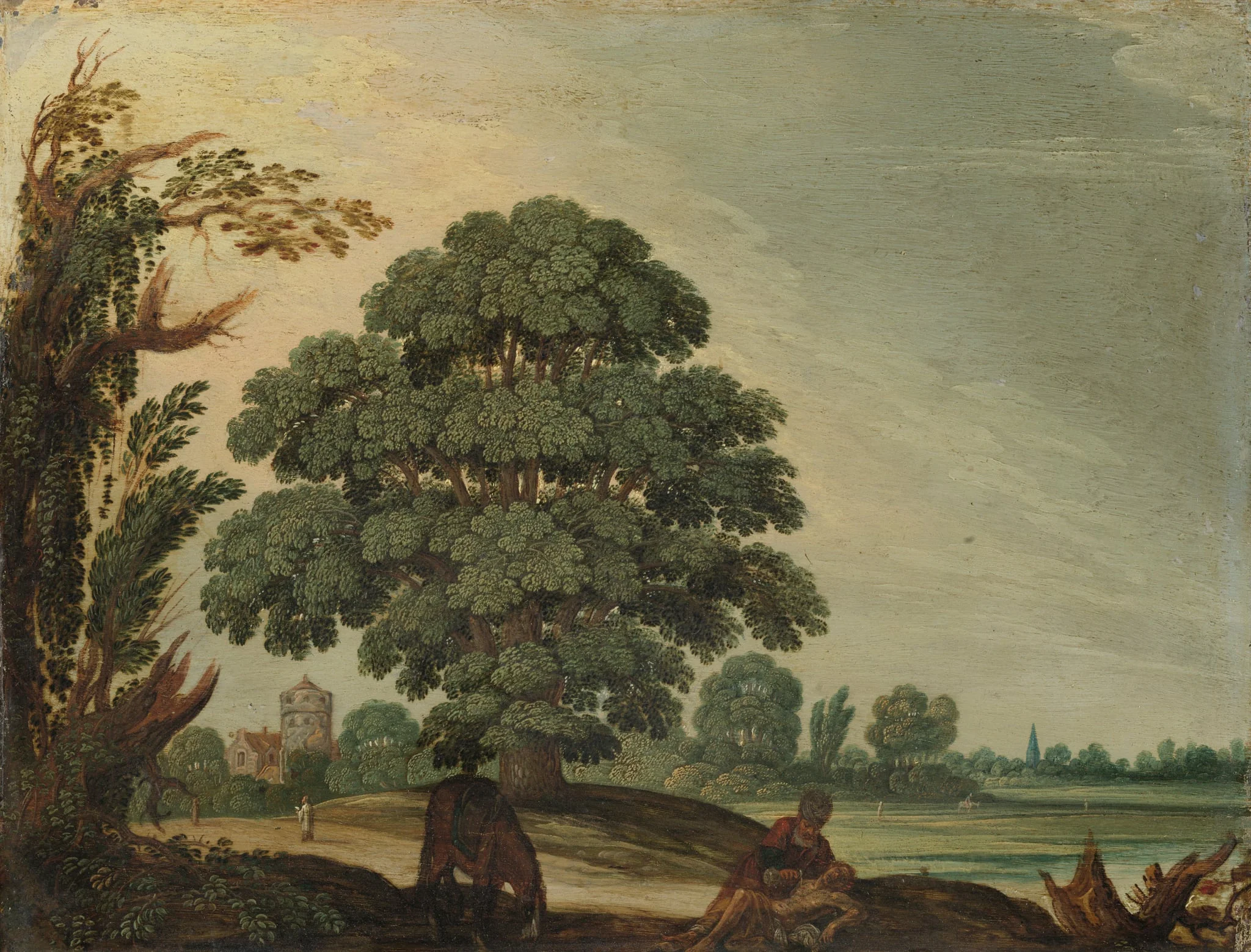Landscape with the Good Samaritan, detail
