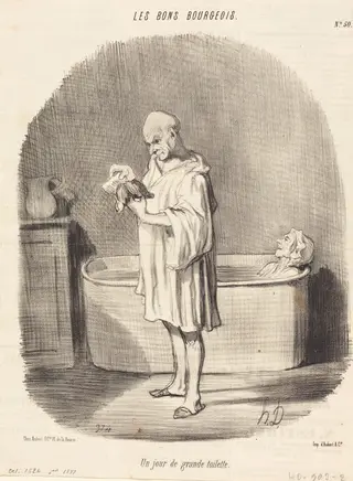 Un Jour de grande toilette, by Honoré Daumier, ink, 1847
