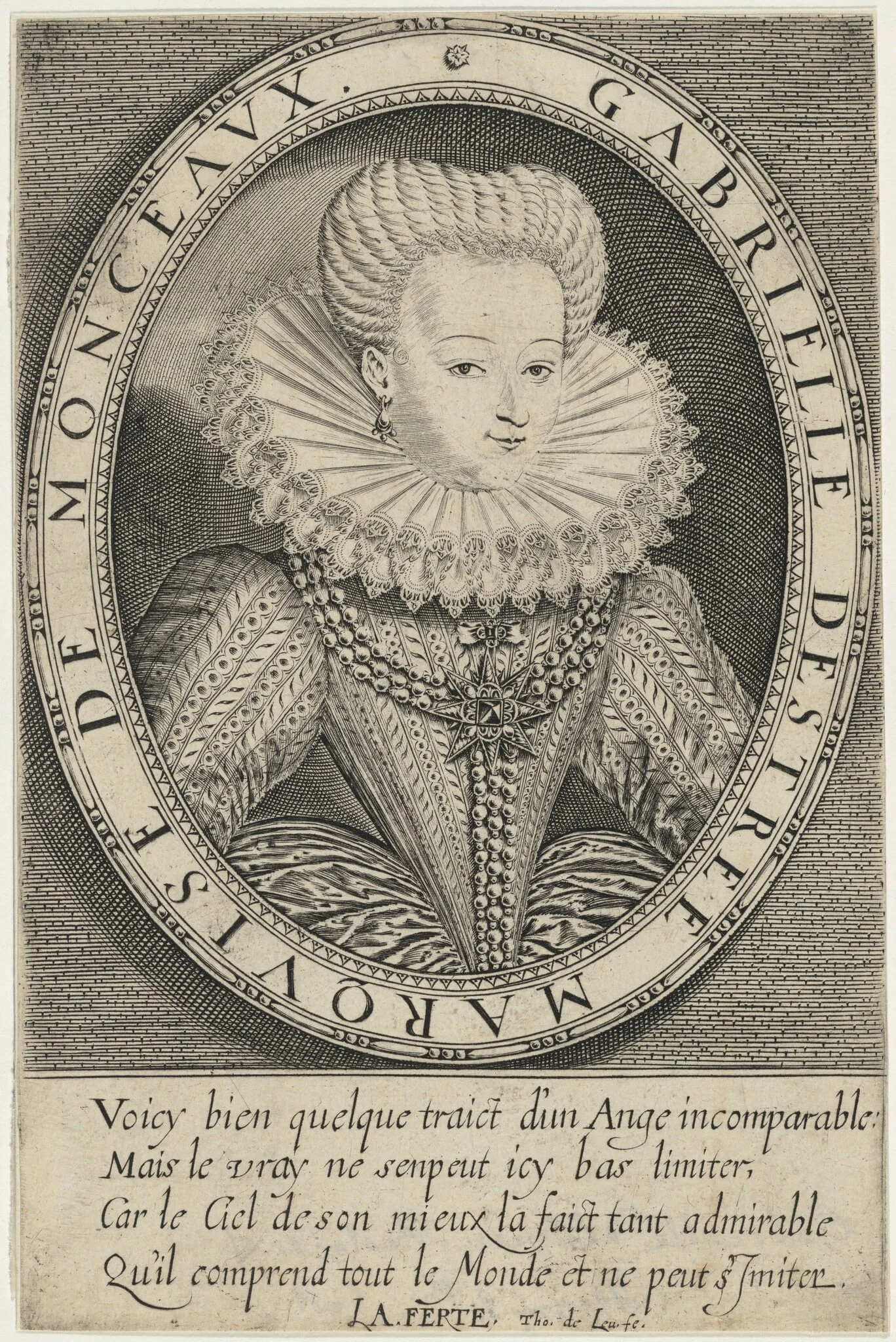 Gabrielle D'Estrees, Marquise de Monceaux, detail