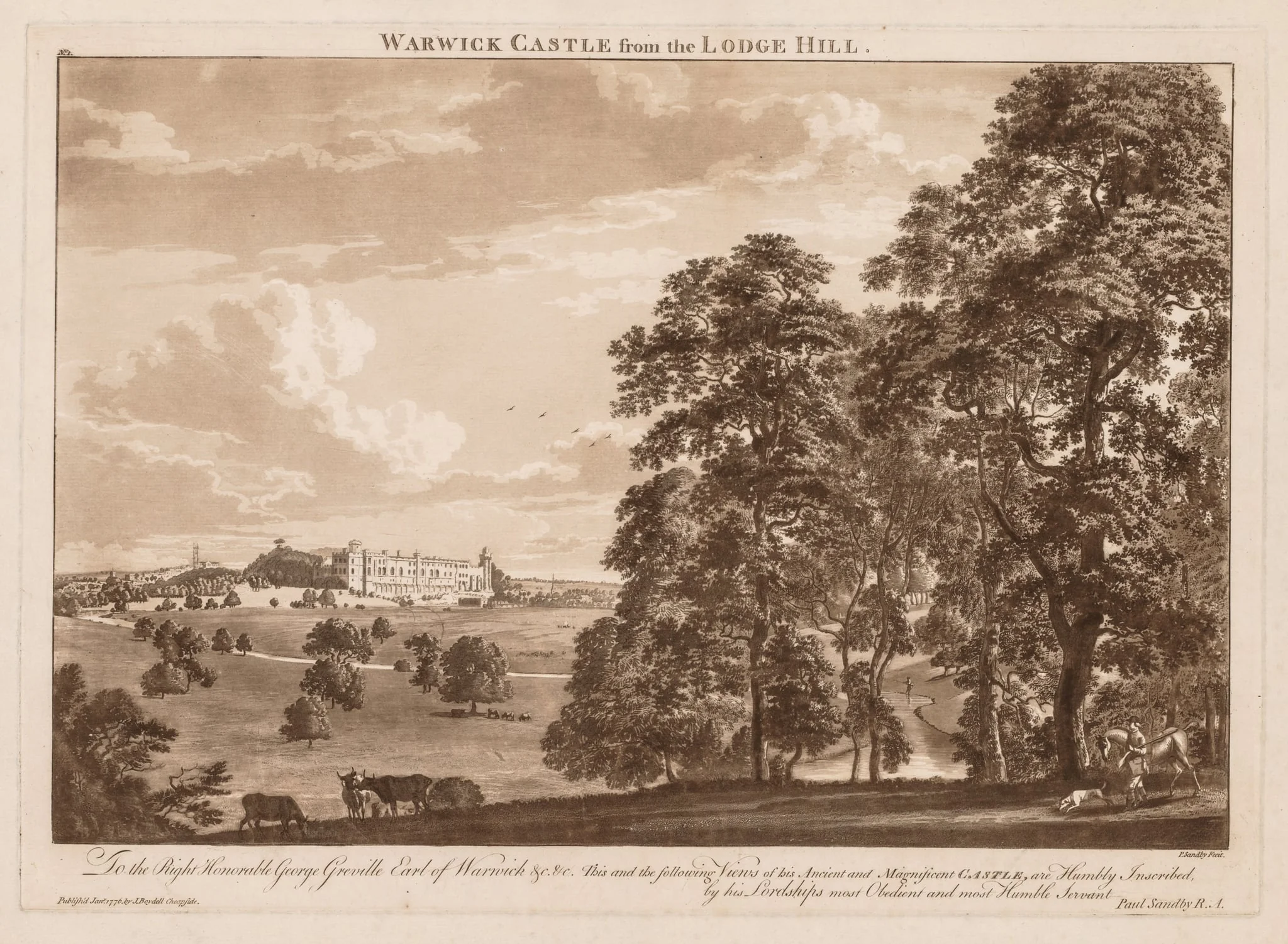 Views of Warwick Castle: Warwick Castle from the Lodge Hill, detail