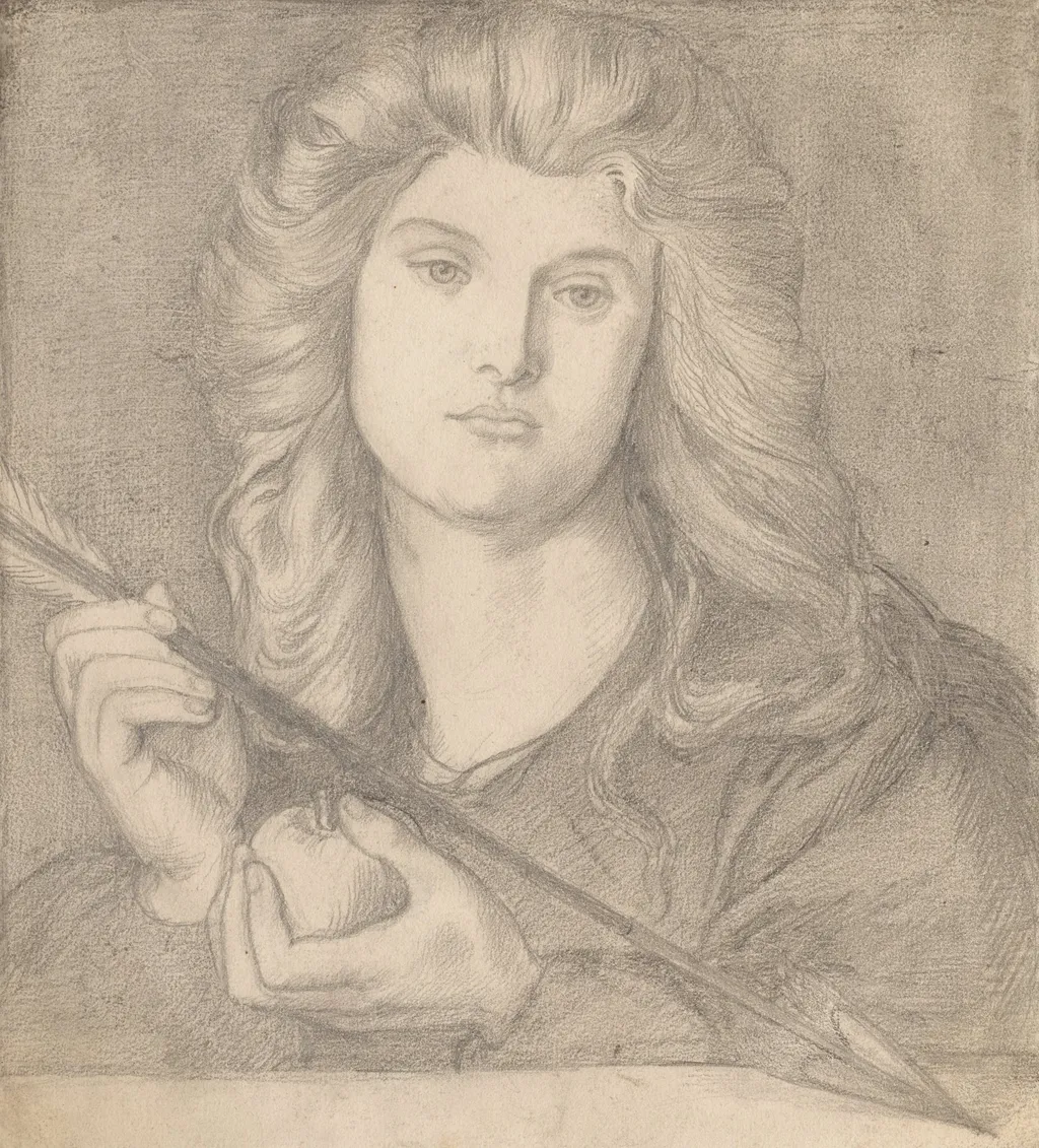 Study for "Venus Verticordia", by Dante Gabriel Rossetti, 1864