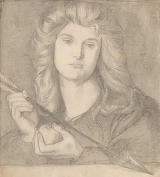 Study for "Venus Verticordia", by Dante Gabriel Rossetti, 1864