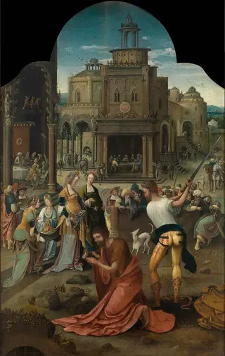 The Beheading of John the Baptist, by Master of 1518, oil, 1520