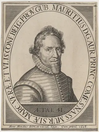 Maurice, Prince of Orange, by Hendrik Hondius I, ink, 1608