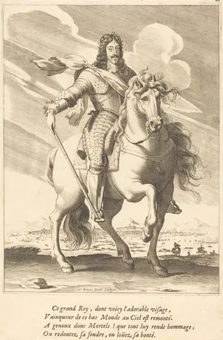 Louis XIII, by Pierre Daret de Cazeneuve, ink, 1643