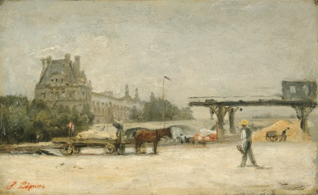 View of the Louvre, by Stanislas Lépine, oil, 1883