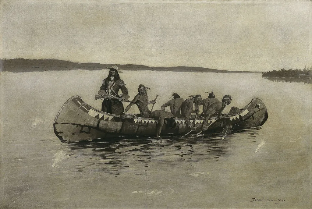 This Was a Fatal Embarkation, by Frederic Remington, oil, 1900