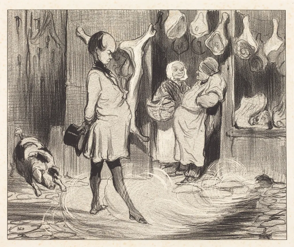 Impressions de voyage d'un grand poete, by Honoré Daumier, ink, 1842