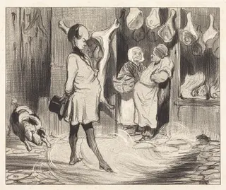 Impressions de voyage d'un grand poete, by Honoré Daumier, ink, 1842