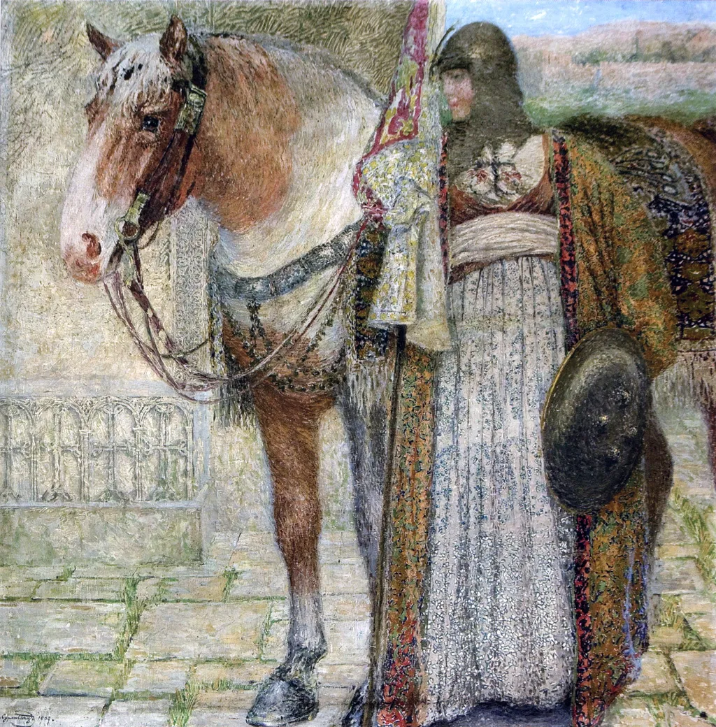 The knight woman, by Vardges Sureniants, oil, 1909